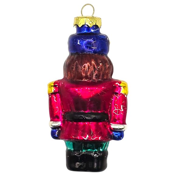 Vintage Glass Nutcracker Ornament Hand-Painted Christmas Tree Decor 3.5" - Picture 2 of 6